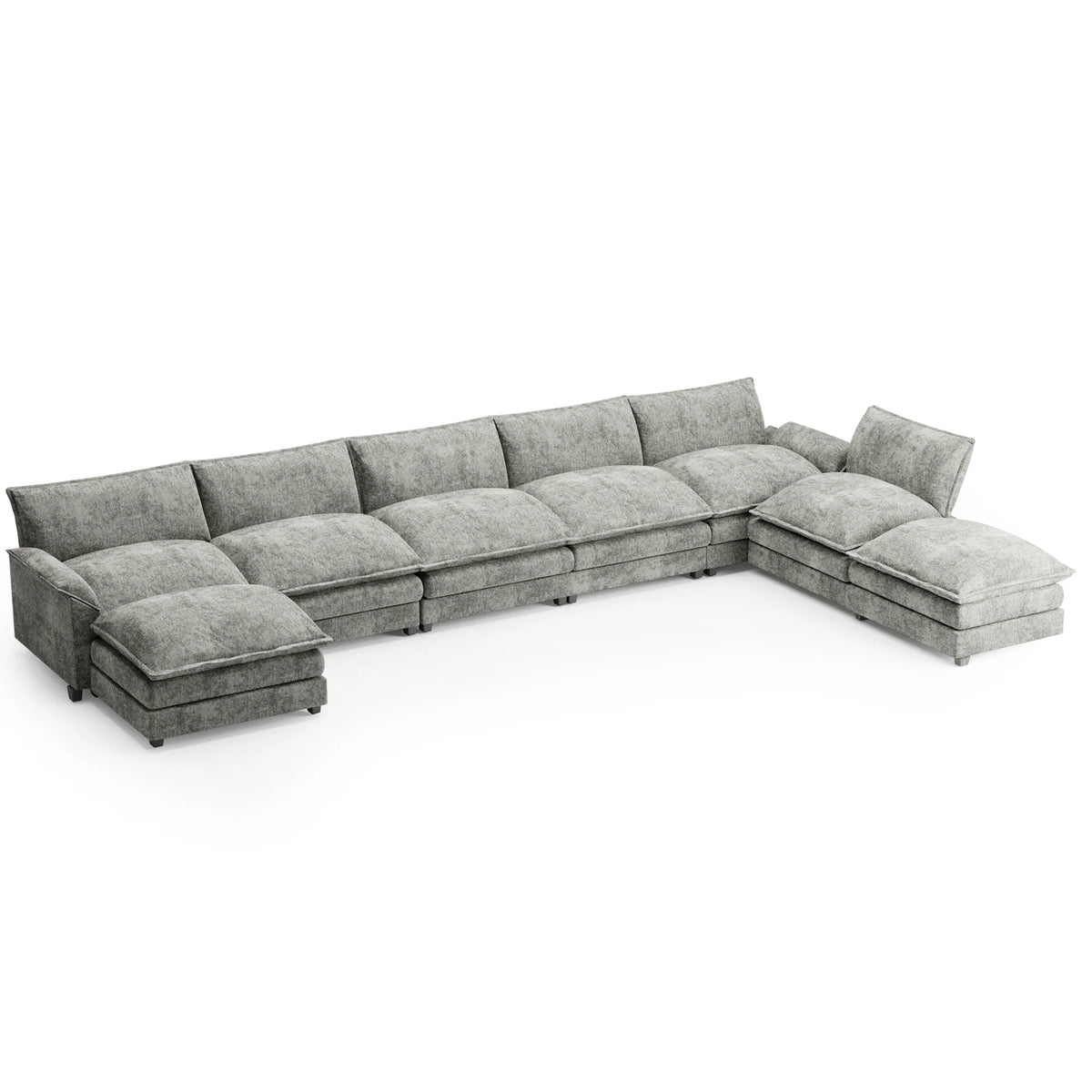 Oversized Modular Sectional Sofa with Ottomans K54558