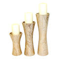 Sahara Beige Marble Candle Holder Set B93475