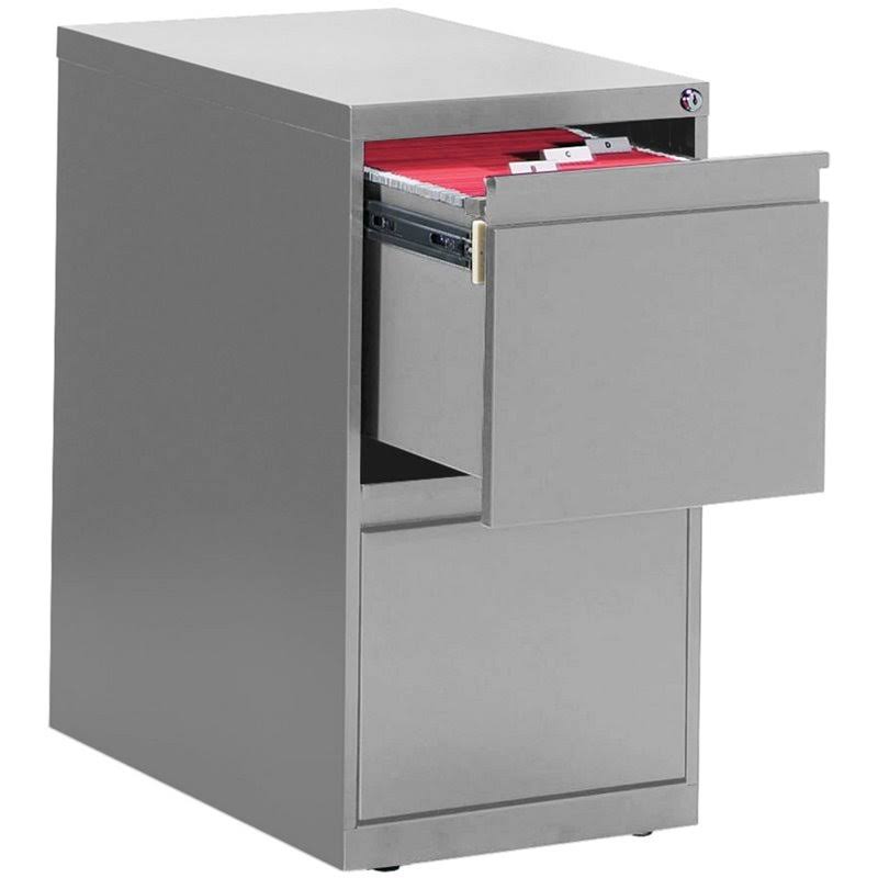Light Grey 2 Drawer Vertical Metal File Cabinet T242620
