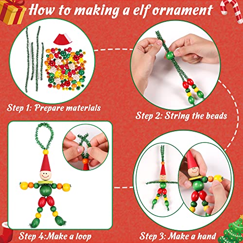 16PCS Christmas Crafts DIY Beads Ornaments Kits Z145