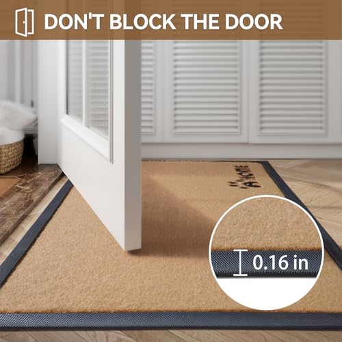 Brown 17x30 Non-Slip Outdoor Door Mat S573964