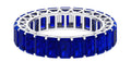 14K White Gold Octagon Cut Blue Sapphire Eternity Ring H578123