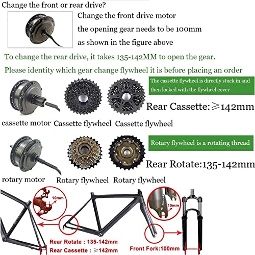 Electric Bike Conversion Kit 48V 1500W 26 inch Front Wheel Hub Motor T185024