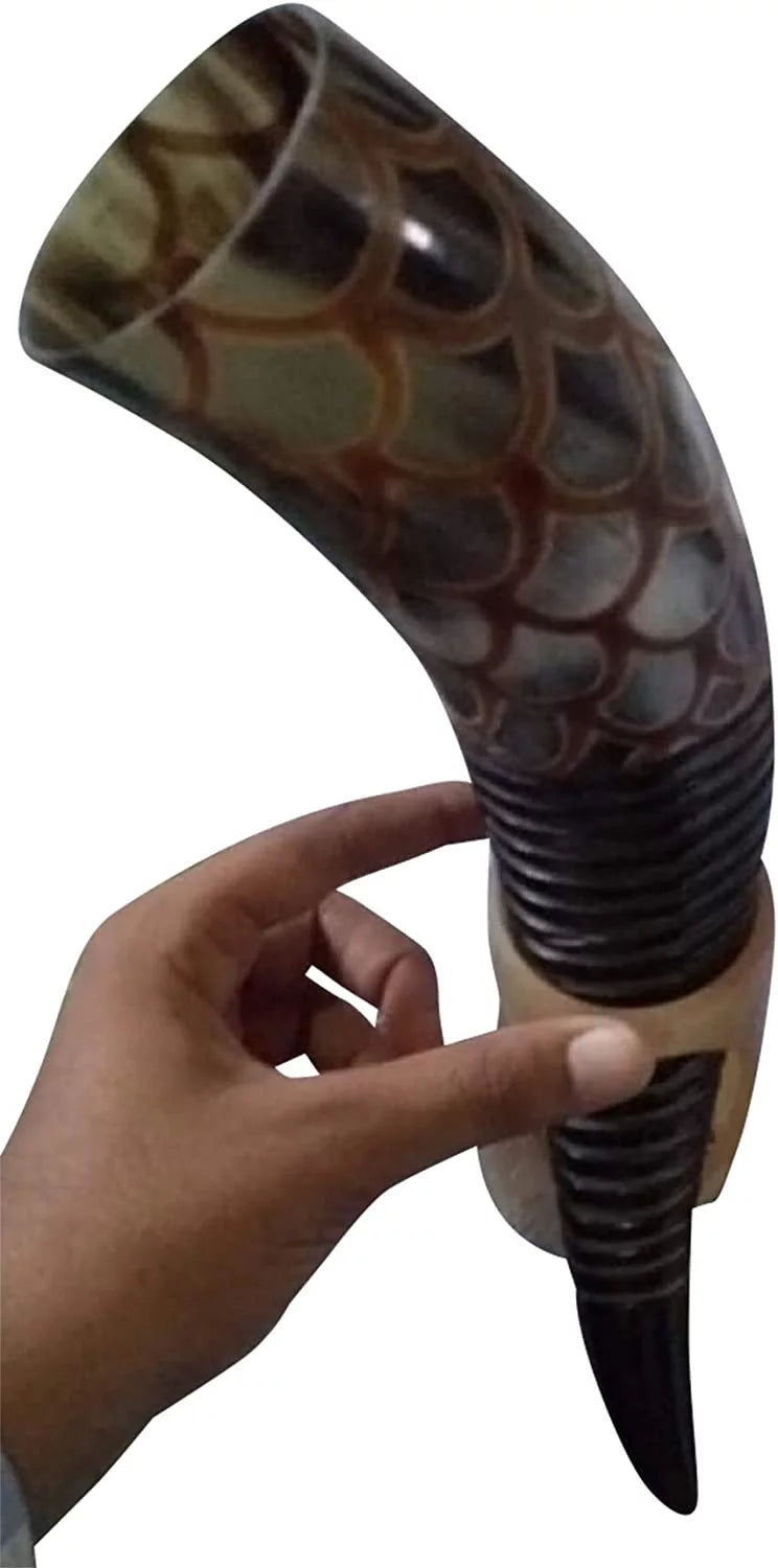 Large Viking Drinking Horn with Stand H521