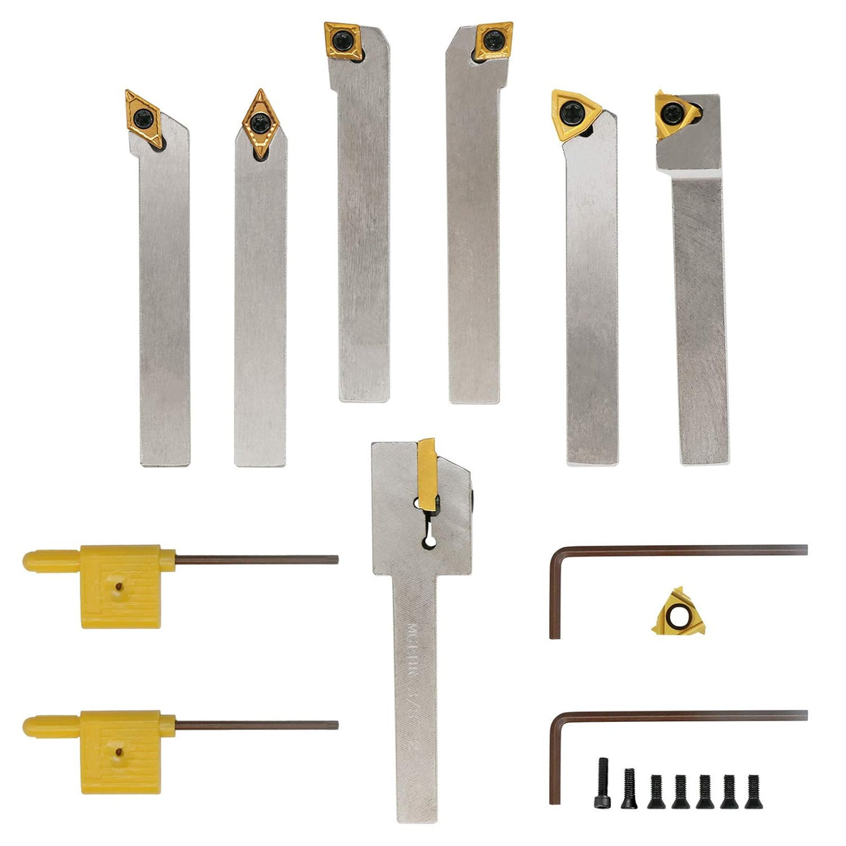 3/8 Shank 7 Pieces Carbide Turning Tool Set with Portable Case Q2244