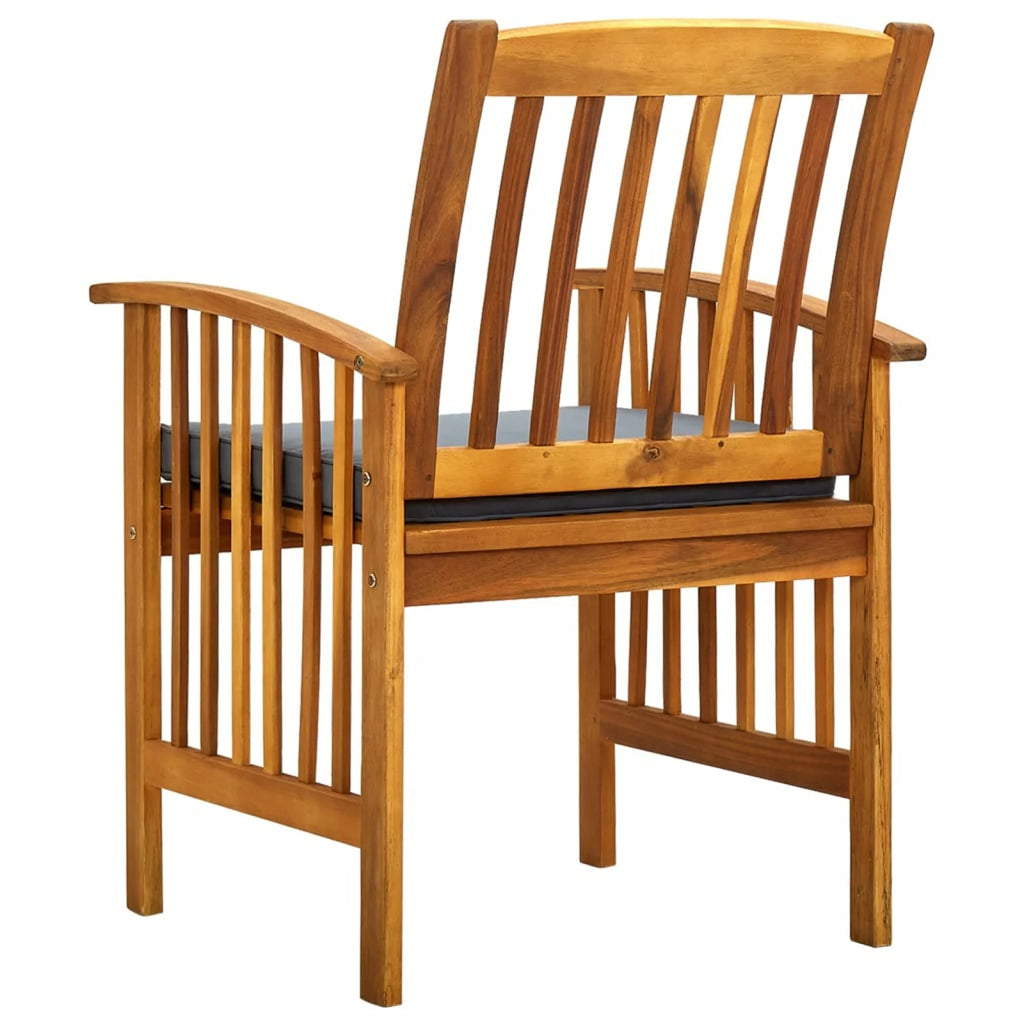 Garden Dining Chairs 2 pcs with Cushions Acacia Wood I81892