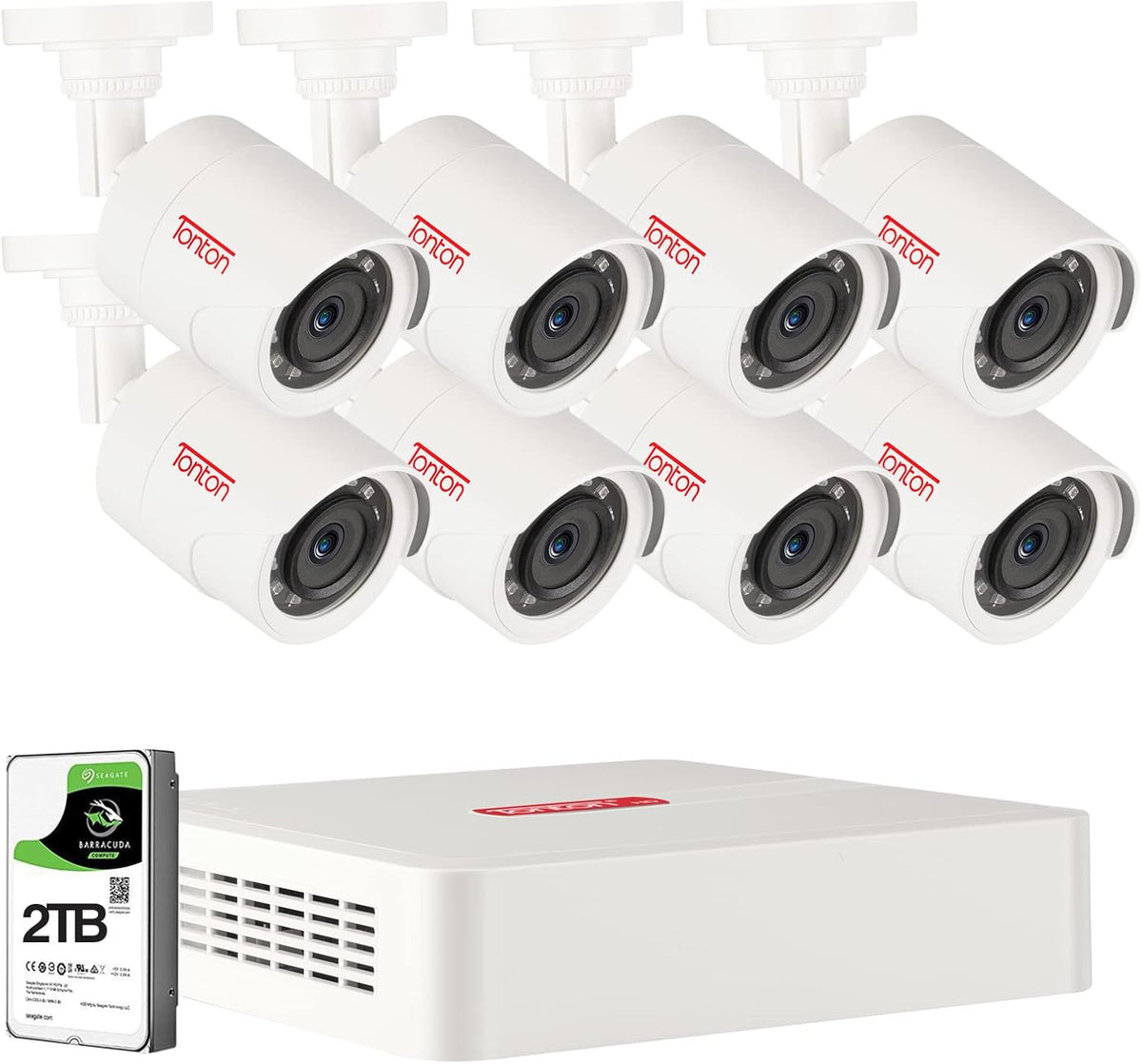 8CH 5MP Lite Hybrid Security Camera System with 2TB HDD and 8 Bullet Cameras L738295