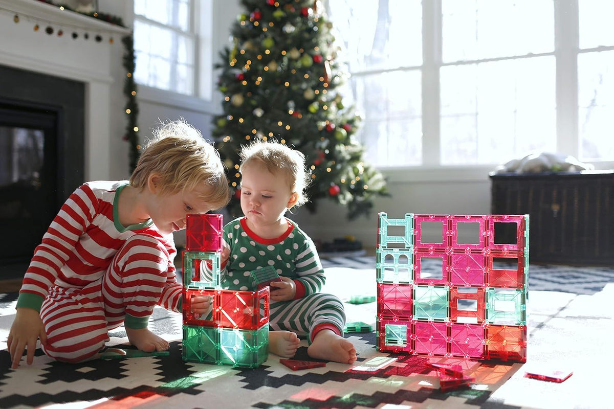 56 Pc Magnetic Tiles Building Set X43069