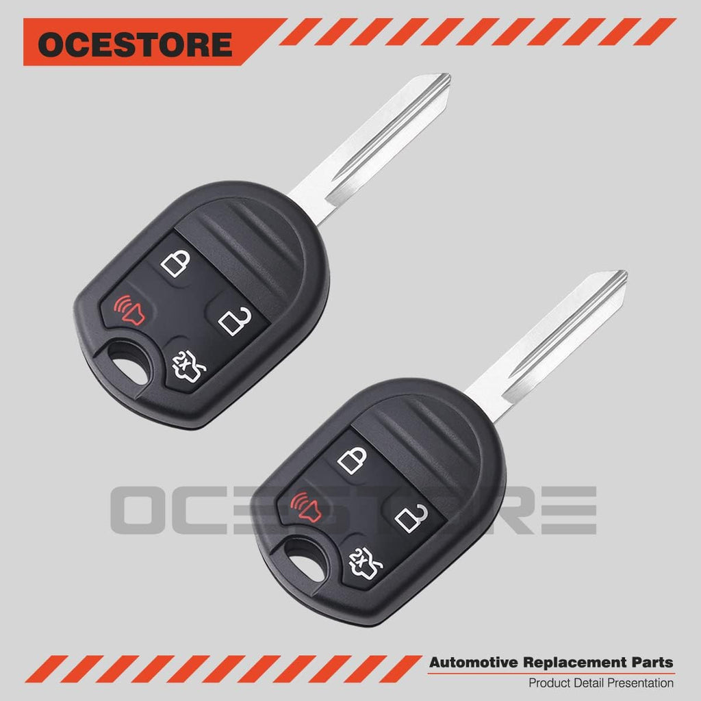 2Pcs Car Key Fob Keyless Entry Remote 4-btn Pack of 2 A283