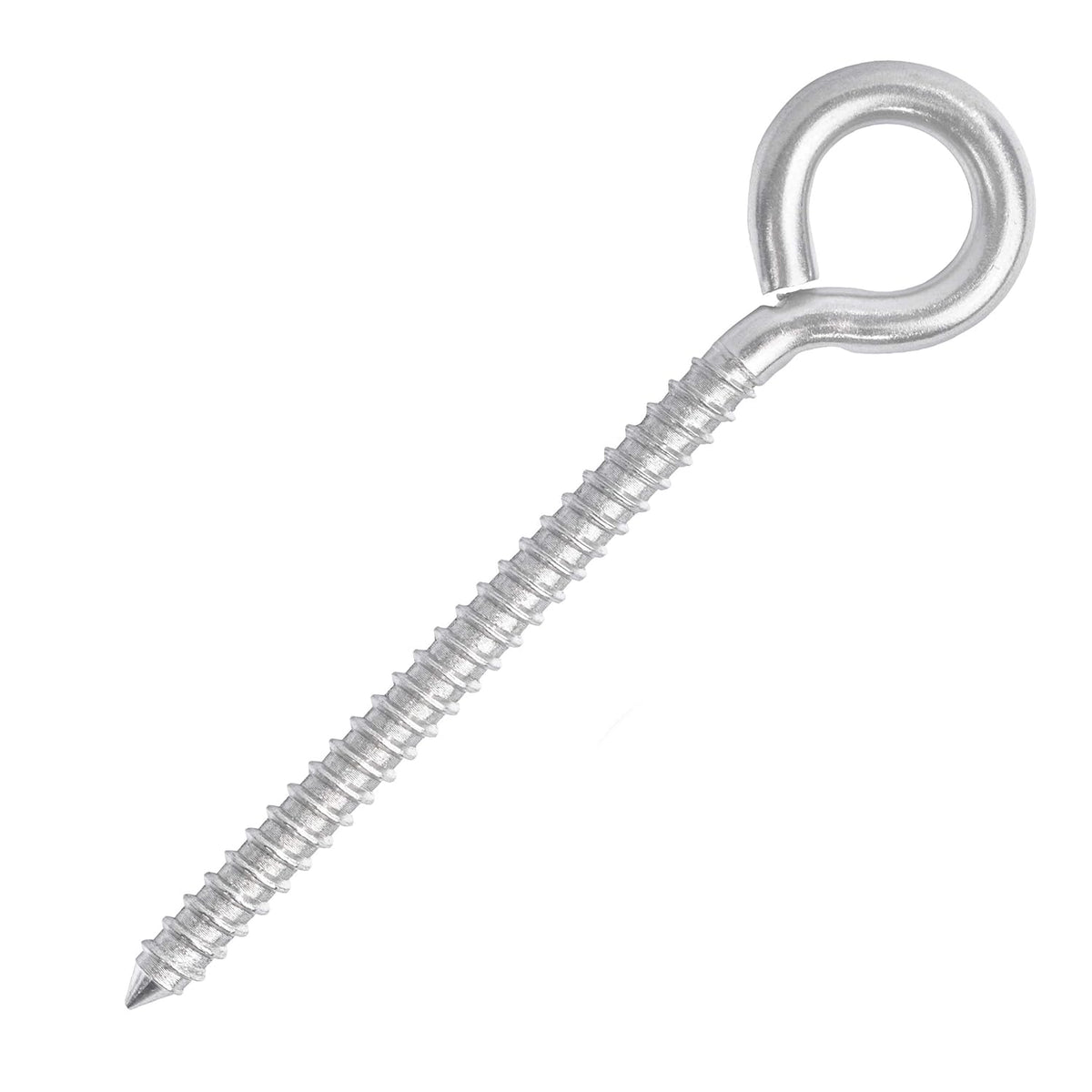 3/16” x 1” Long Stainless Steel Lag Eyebolts, T316 Marine Grade – Lot of 100 M890384