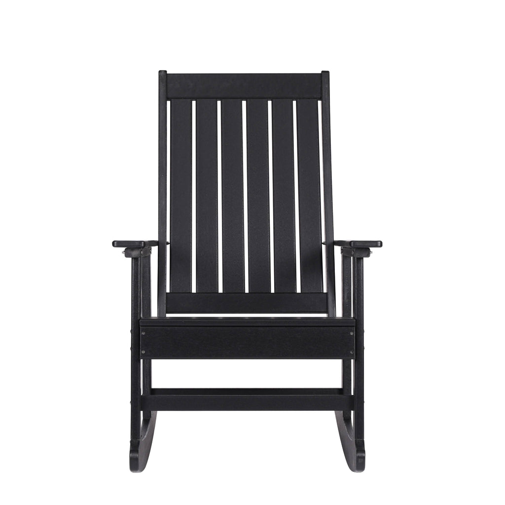 Black Tek-Wood Adirondack Rocker Chair P9783