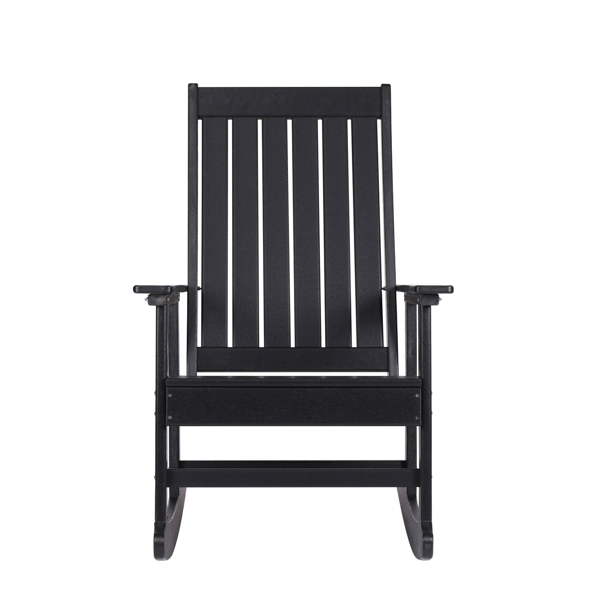 Black Tek-Wood Adirondack Rocker Chair P9783