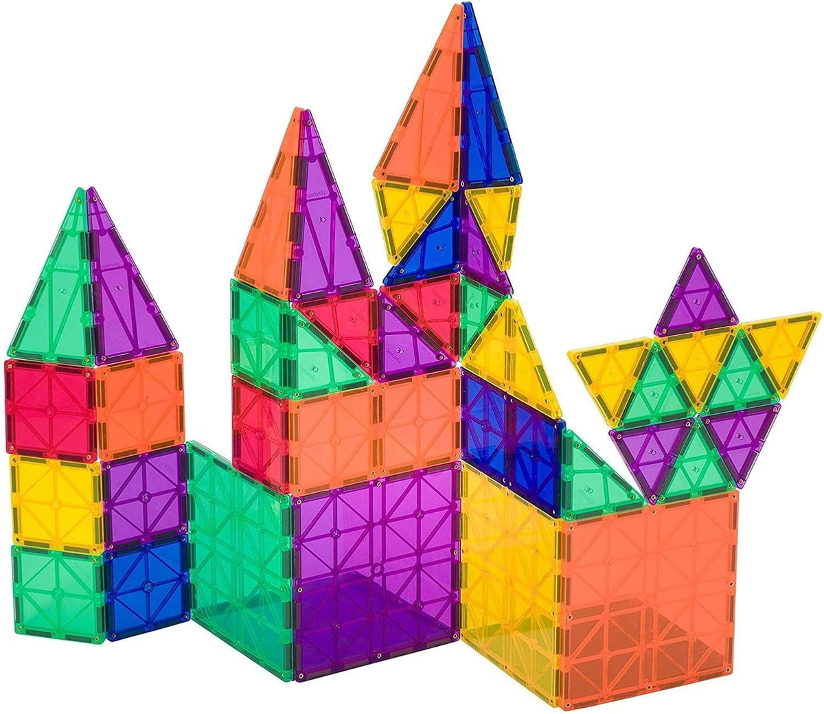 56 Pc Magnetic Tiles Building Set X43069