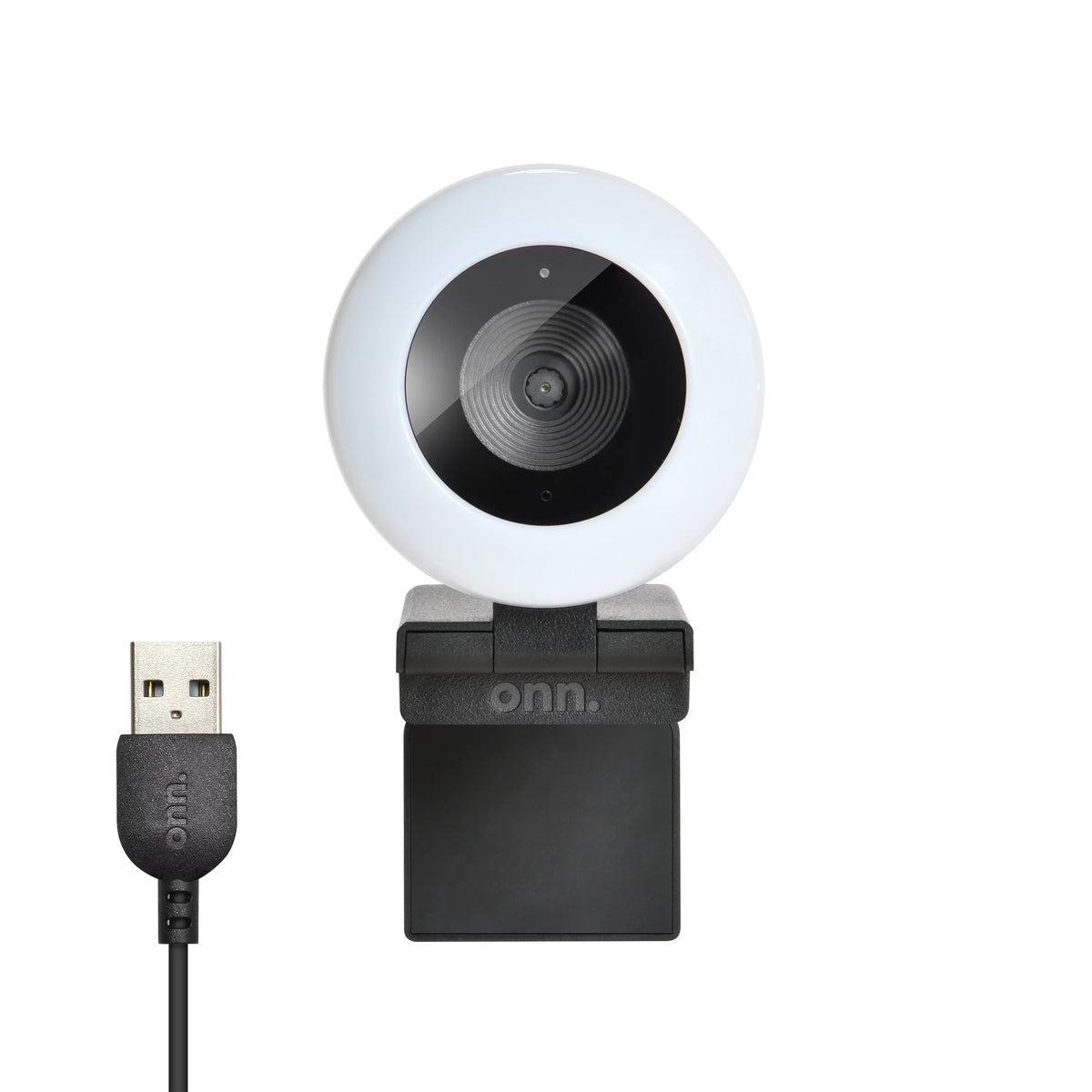 White & Black Webcam with Ring Light T8501