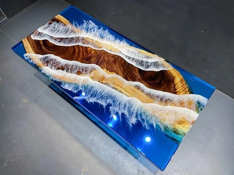 Large Epoxy Resin Dining Table (48 x 24 Inches) N9710