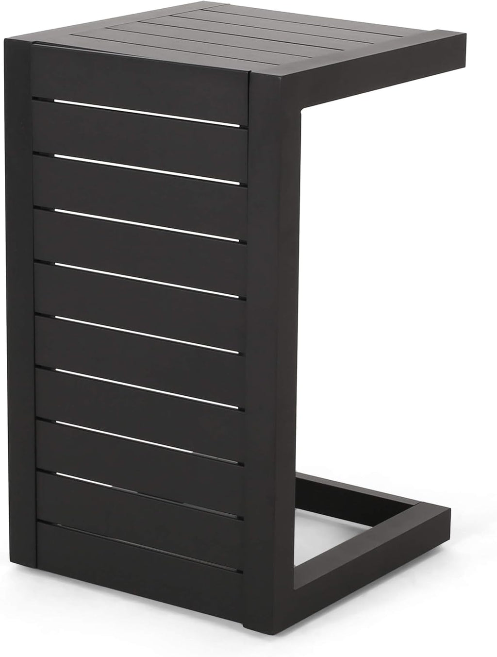 Silver Aluminum C-Shaped End Table I556745