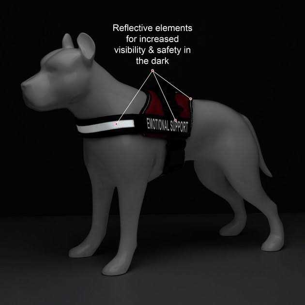 Emotional Support Dog Vest Harness with Reflective Straps and Matching Leash Set T801