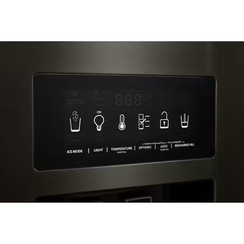 Black Stainless Steel Counter Depth Side by Side Refrigerator I33260