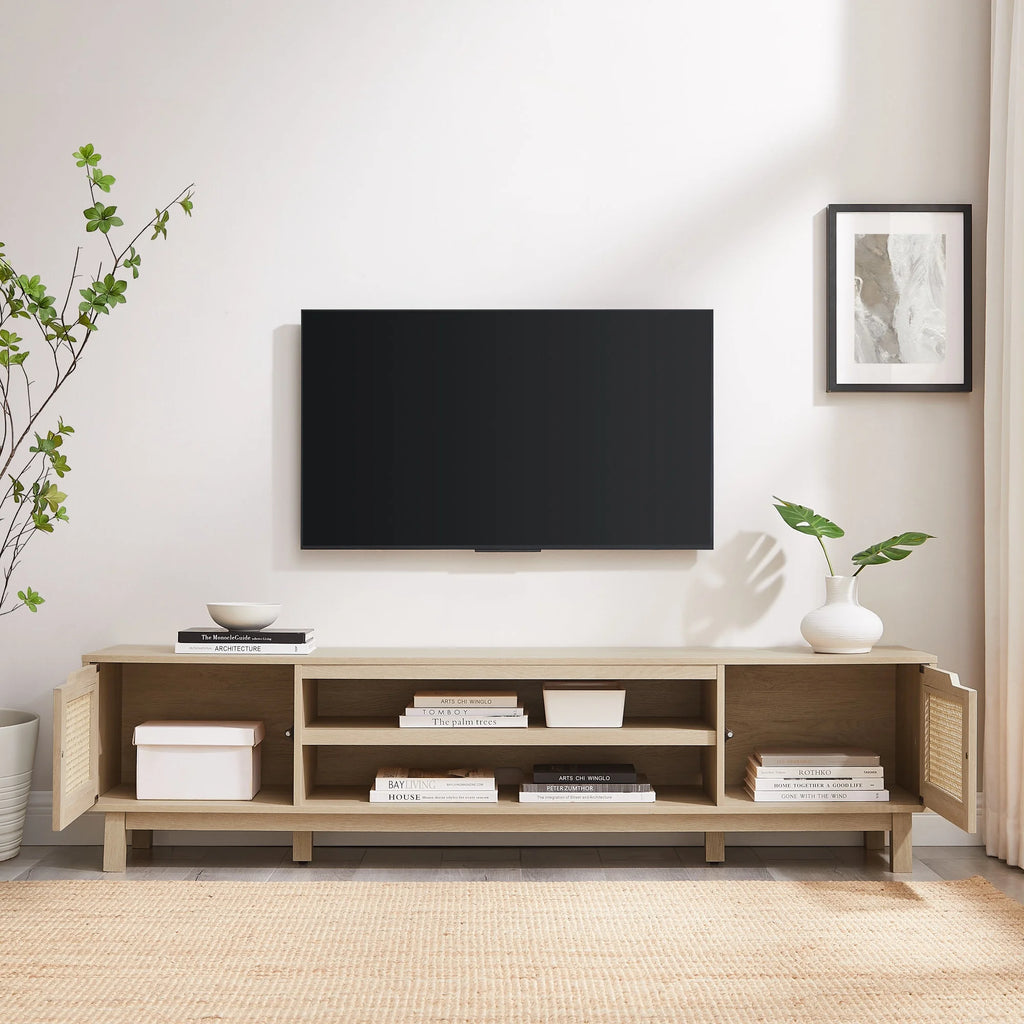Boho 2-Door Rattan TV Stand R904