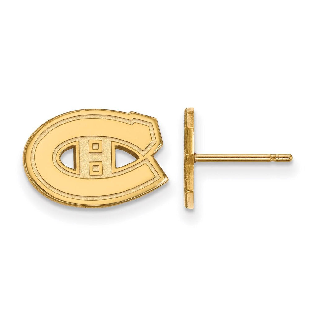10k Yellow Gold NHL Montreal Canadiens Post Earrings O816067