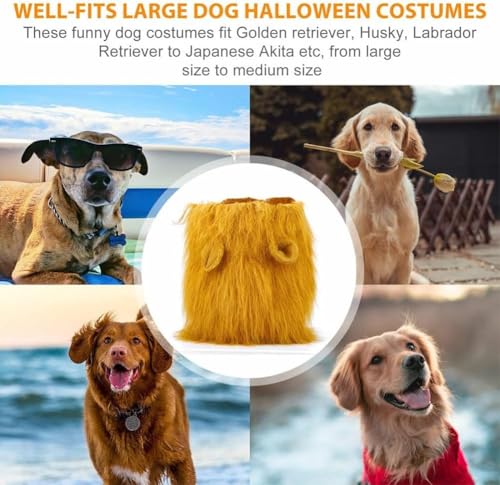 Adjustable Lion Mane Wig for Dogs F926