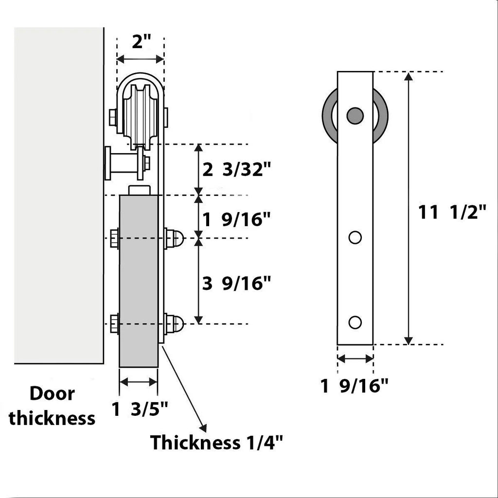 Double Barn Door 36 x 84 inches Solid Panel Interior Doors Z225