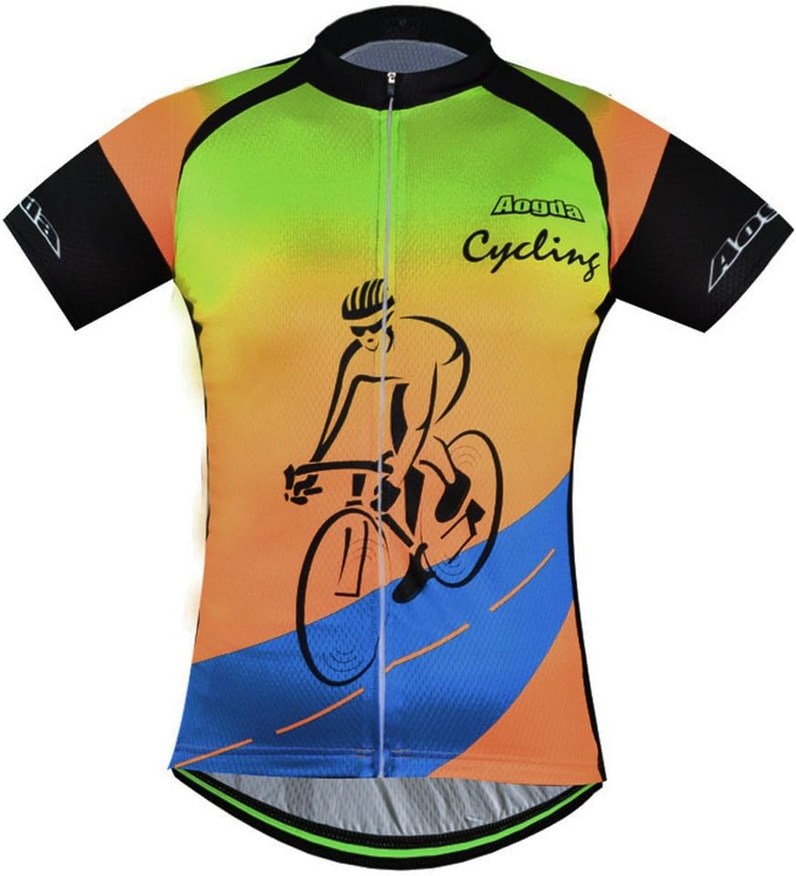 Yellow Short Sleeves Quick Dry Cycling Jersey E502