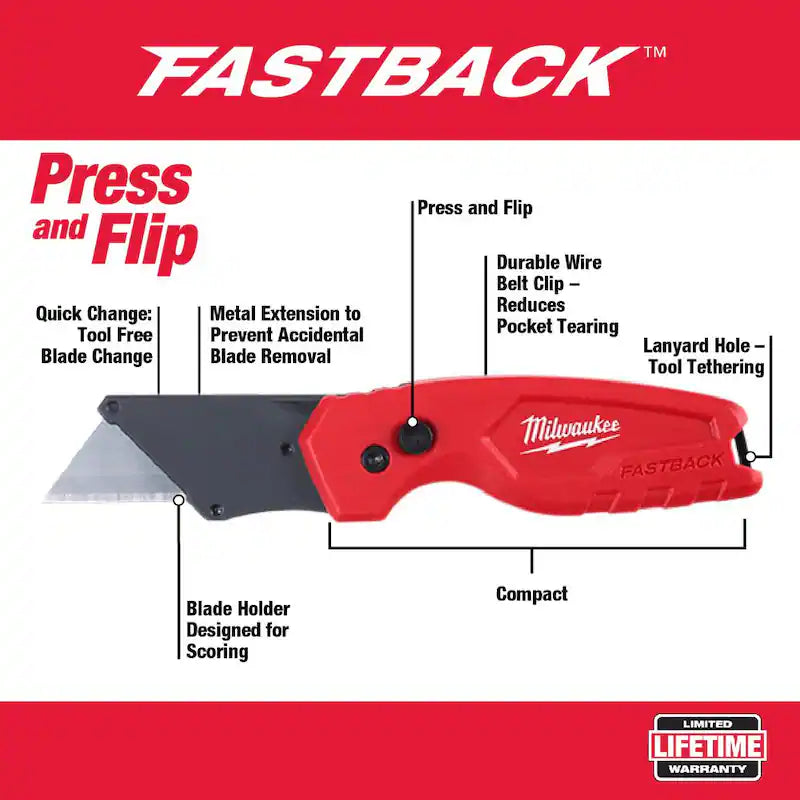 12 ft. Compact Tape Measure with Folding Utility Knife Z419366