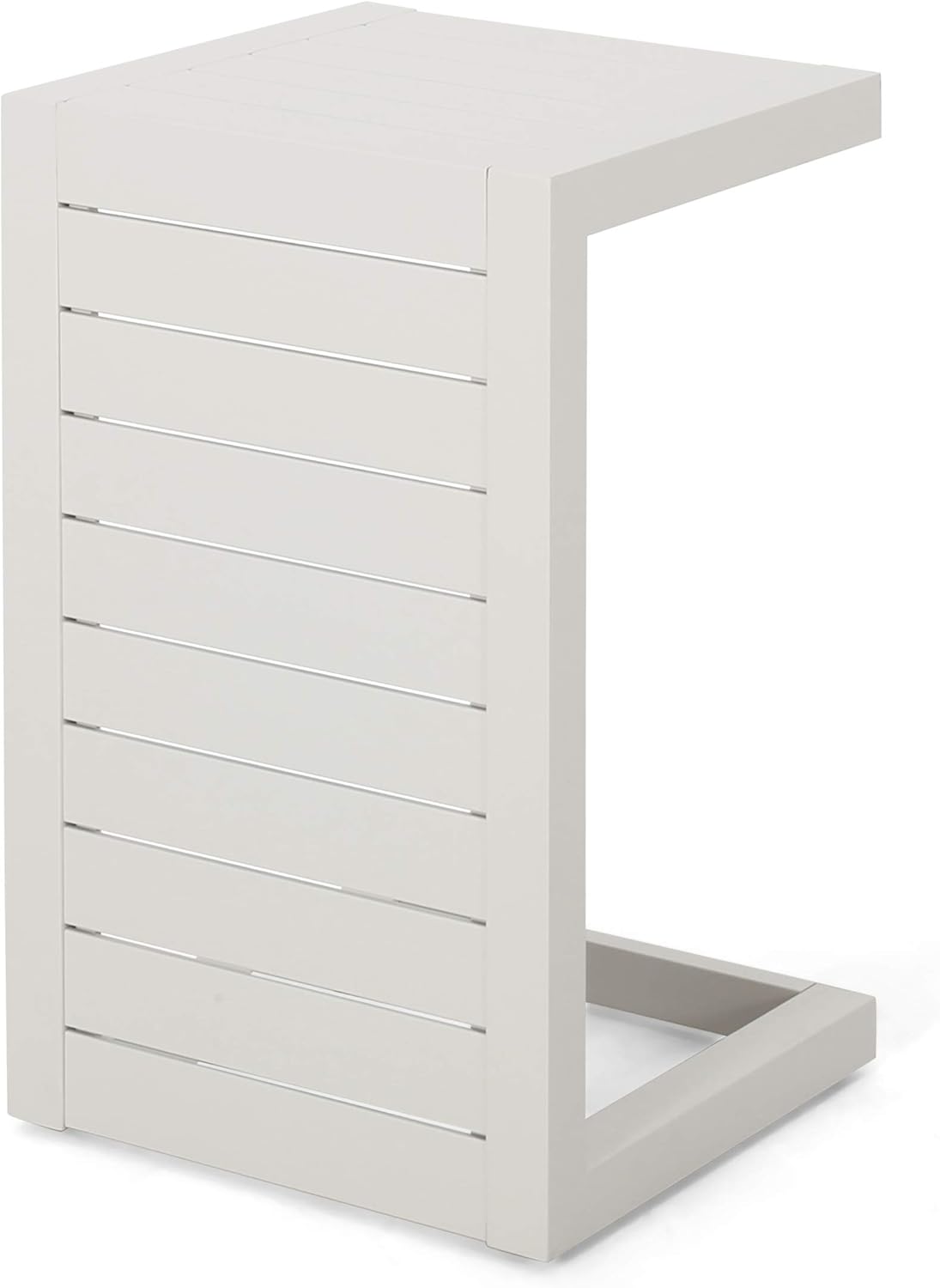 Silver Aluminum C-Shaped End Table I556745