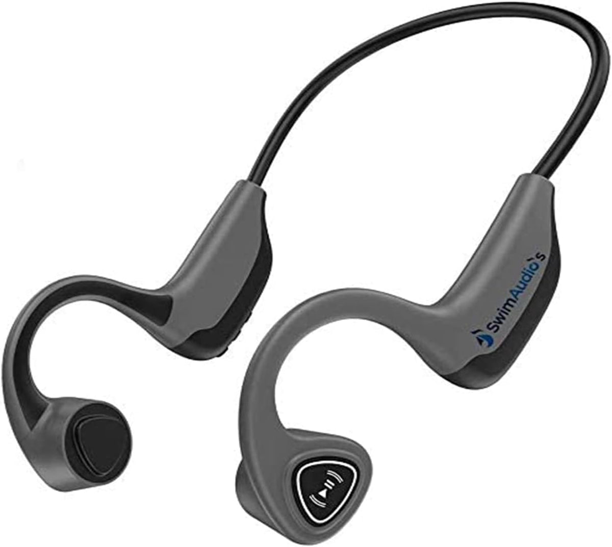 Bone Conduction Open Ear Sweatproof Sports Headphones with Bluetooth, Built-in Mic, Blue, Pack of 2 J1870