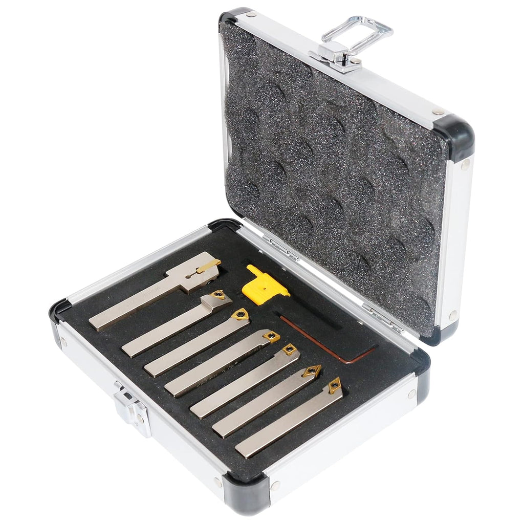 3/8 Shank 7 Pieces Carbide Turning Tool Set with Portable Case Q2244