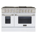 White 48 Dual Fuel Range with 4 Burners D553