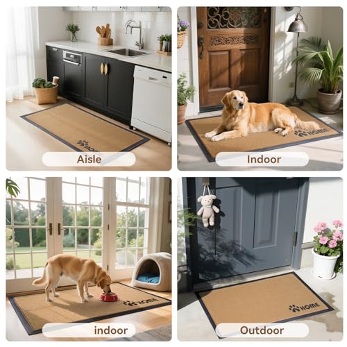 Brown 17x30 Non-Slip Outdoor Door Mat S573964