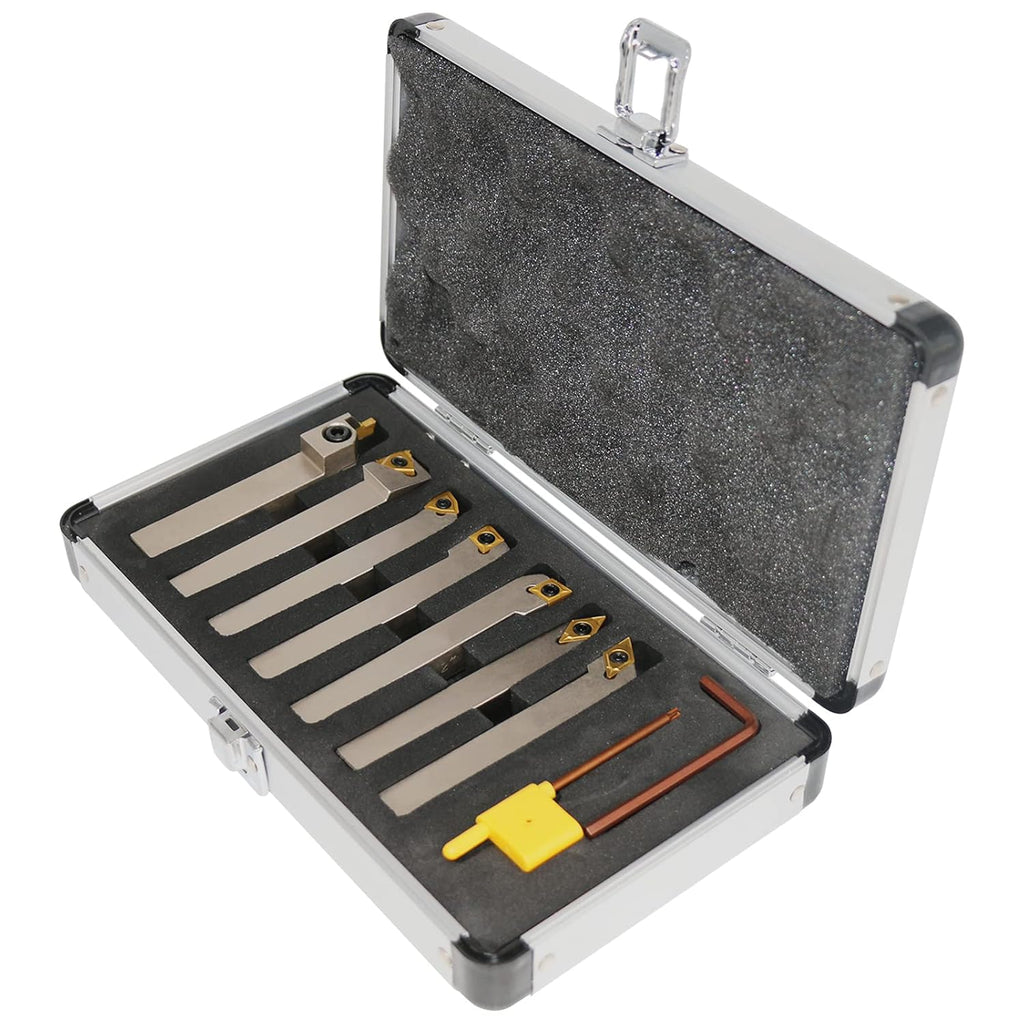 3/8 Shank 7 Pieces Carbide Turning Tool Set with Portable Case Q2244
