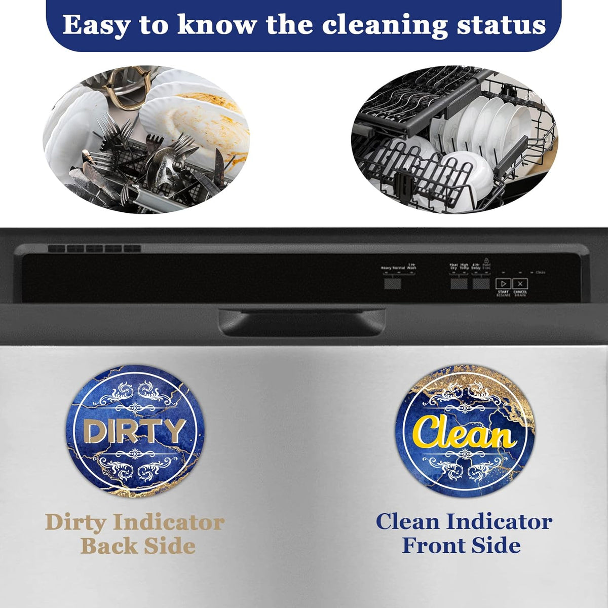 Dishwasher Magnet Clean Dirty Sign T171020