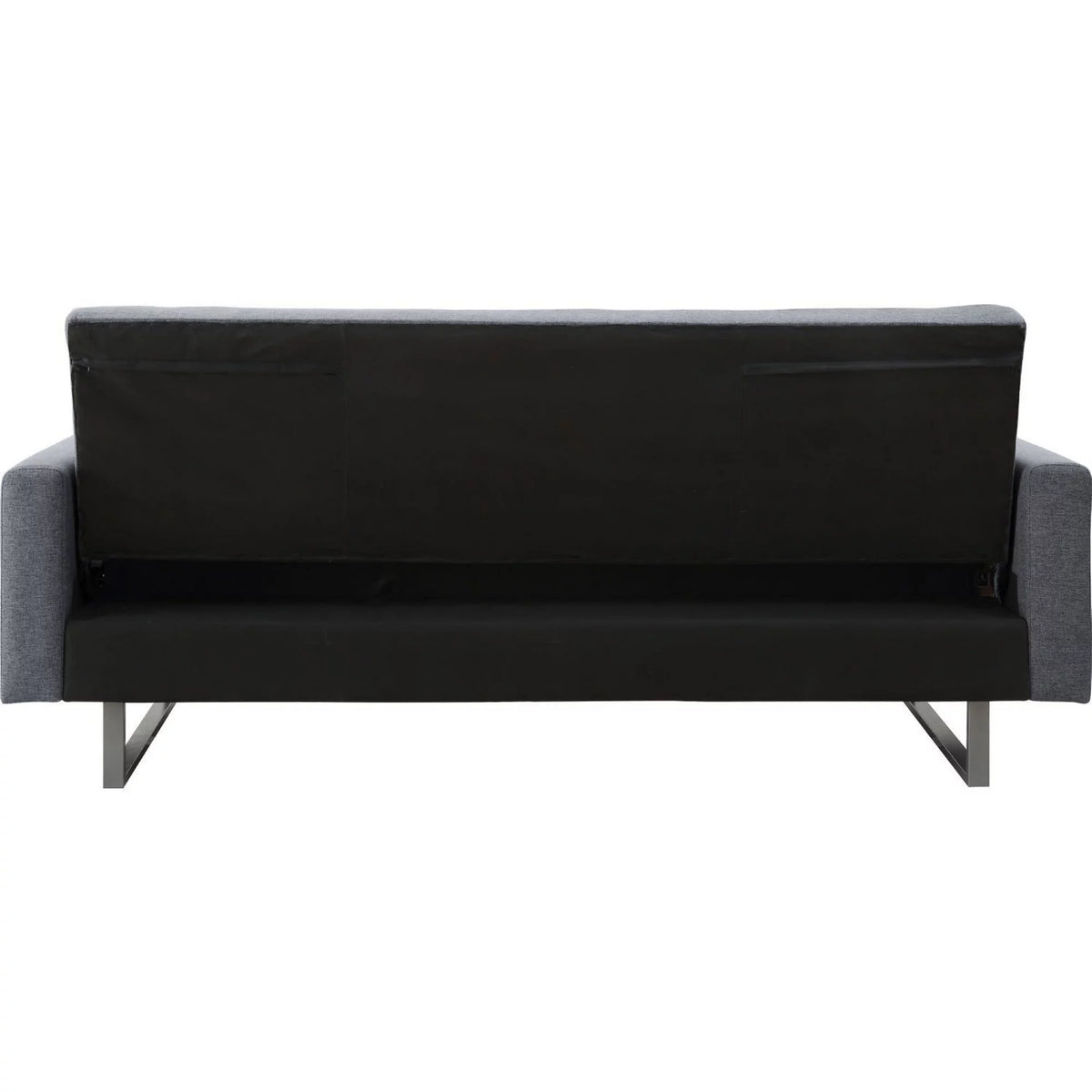 Adjustable Gray Sofa with Tufting and Sled Base W61601