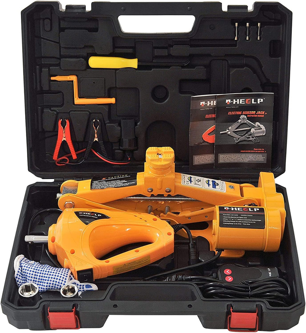 Electric Car Jack 3 Ton 12V Scissor Jack, Portable Car Lift, Pack of 2 L729063