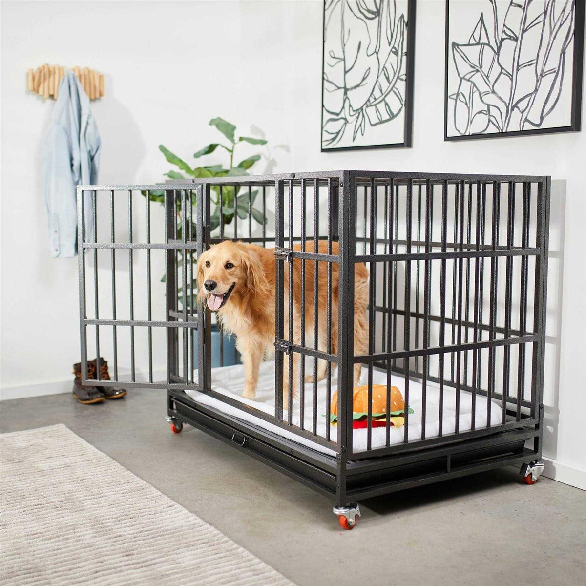 Heavy Duty Steel Dog Crate V9628