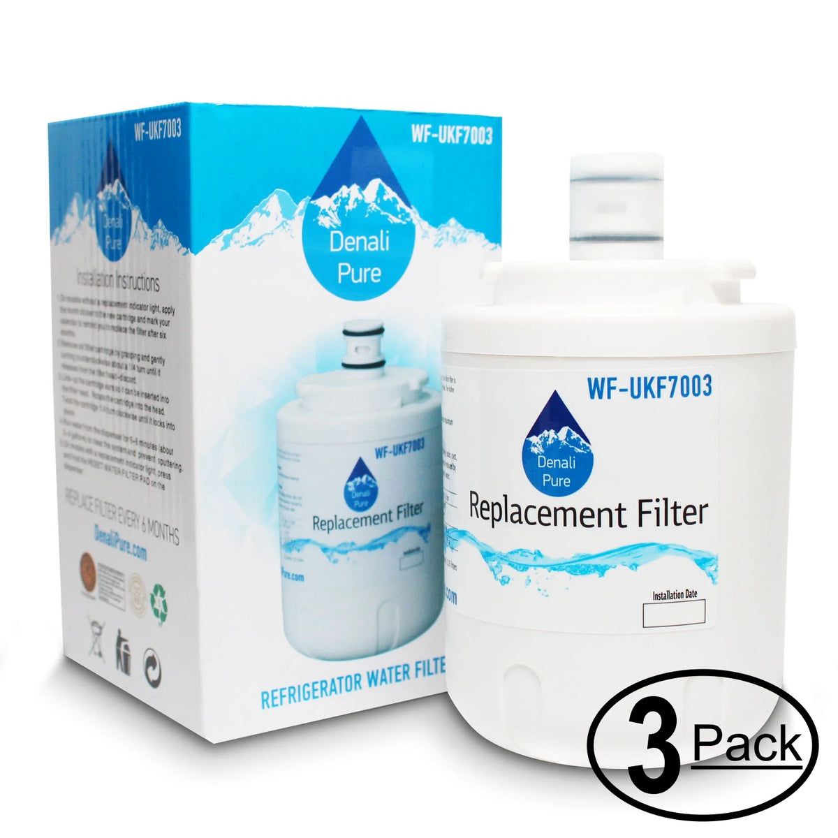 3-Pack Replacement Refrigerator Water Filter N35747