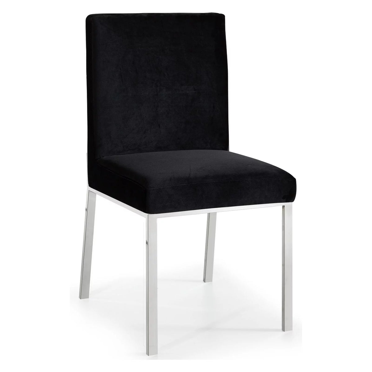 Black Velvet Dining Chair Set of 2 I435