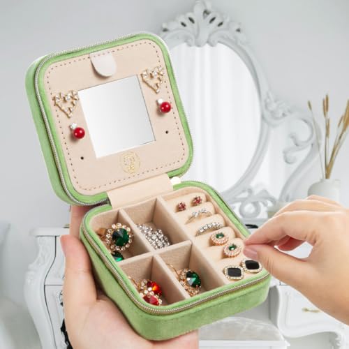 Pink Mini Travel Jewelry Organizer Case Y71175