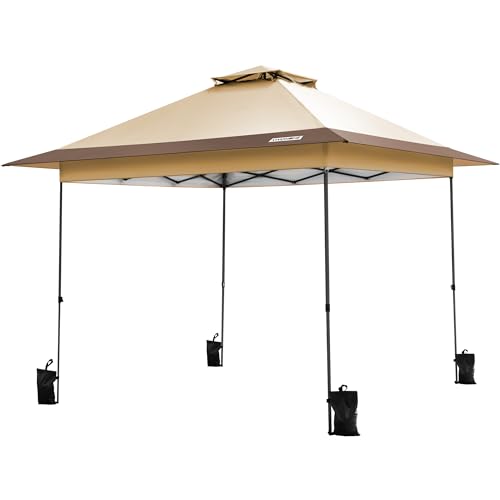 10x10ft Pop Up Canopy Tent with Wheel Carry Bag and 4 Sandbags, White P182077