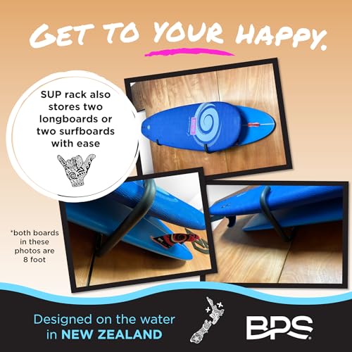 Ultrastrong Ultrapadded Surfboard and Standup Paddle Board Rack Wall Mount Storage with Marine Grade Stainless Steel Screws B765515