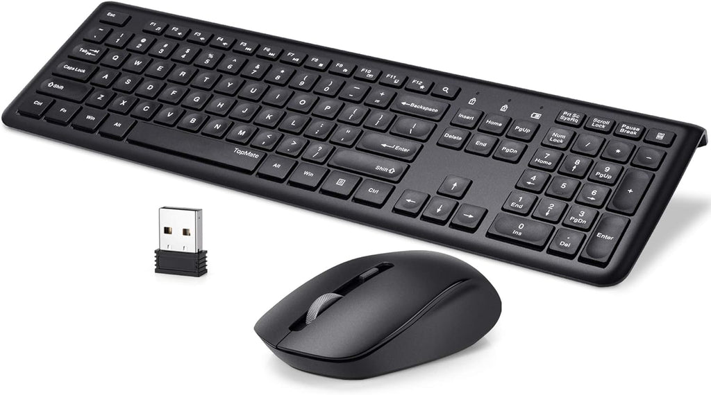 Wireless Silent Keyboard and Mouse Combo with Calculator Button E471