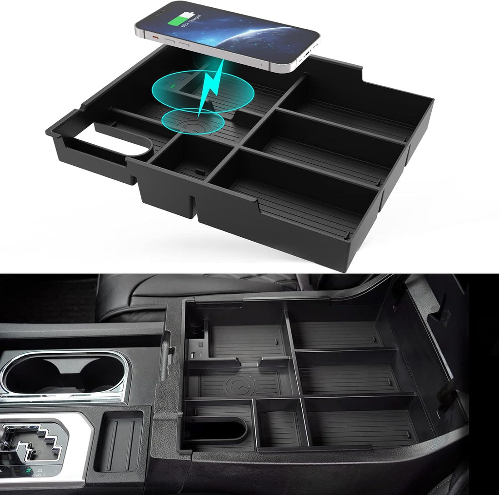 Wireless Charger Center Console Organizer Tray for Toyota Tundra 2014-2021 T6806