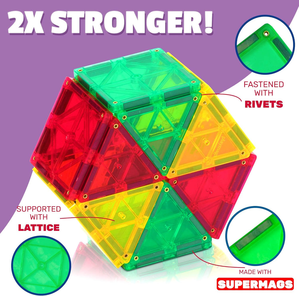 56 Pc Magnetic Tiles Building Set X43069
