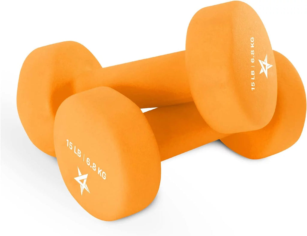 3 lbs Neoprene Dumbbells with Non Slip Grip, Light Green, Pair W691