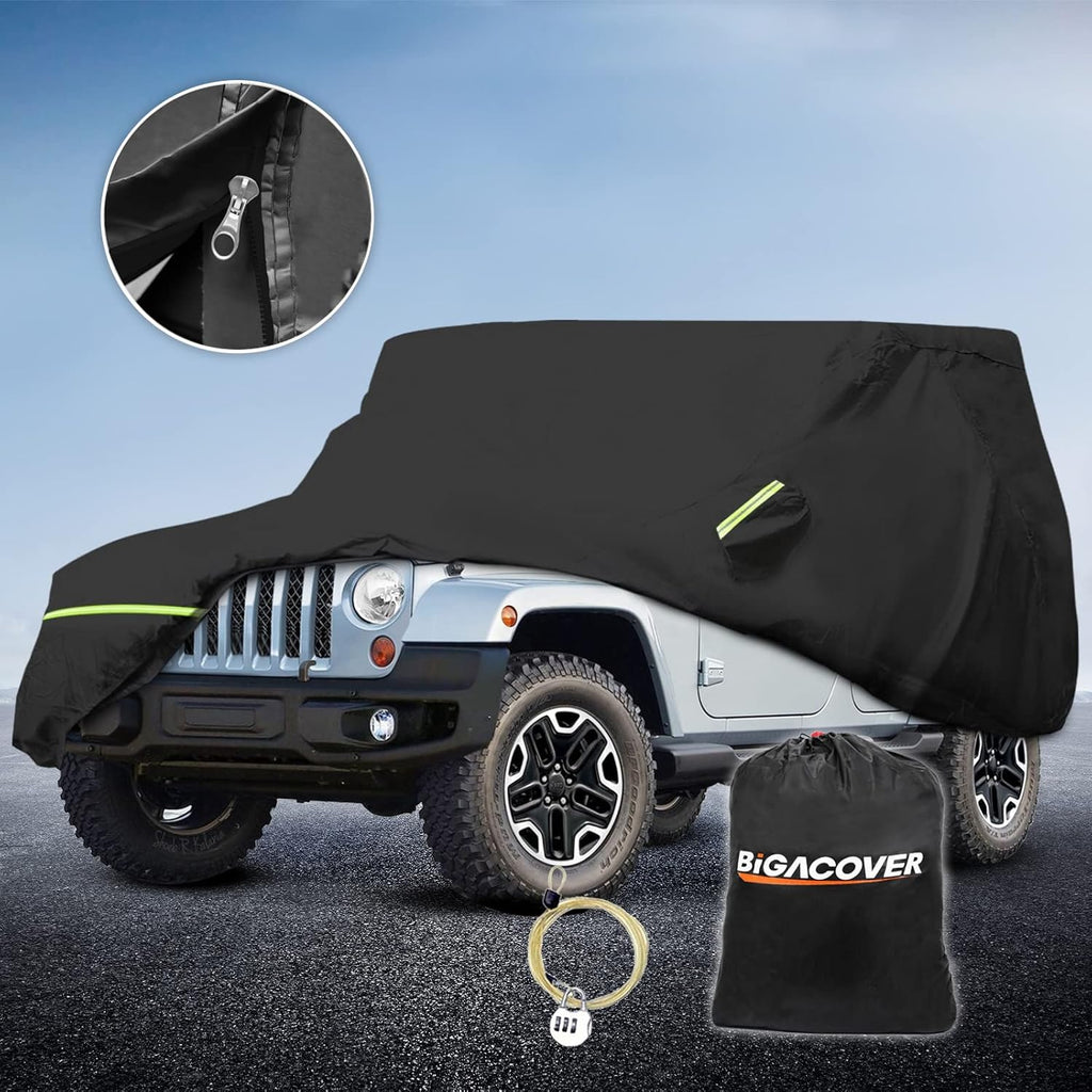 Black Waterproof SUV Cover with Zipper Pack of 2 A708532