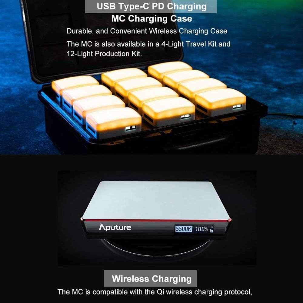 RGBWW On Camera Video Light with USB-C PD and Wireless Charging G8648