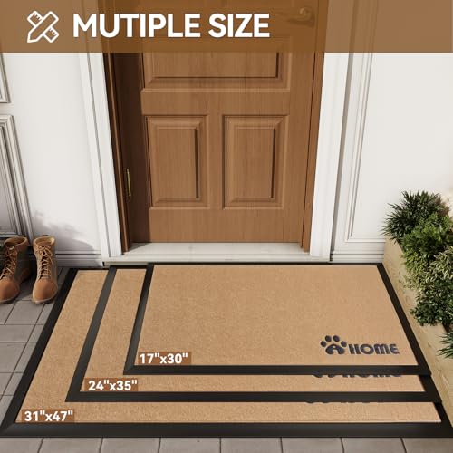 Brown 17x30 Non-Slip Outdoor Door Mat S573964